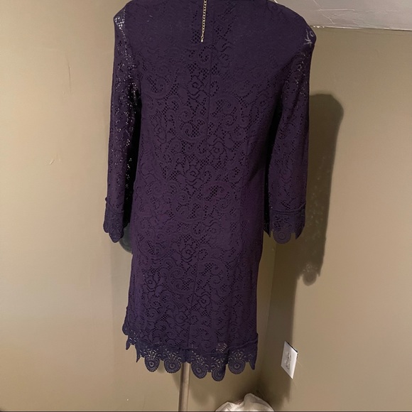 Laundry Women’s Navy Lace Overlay Dress SZ 2 - Picture 8 of 13